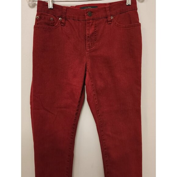 Womens‎ Lauren Jeans Co Lauren Ralph Lauren LRL Red Jeans Size 4P See Desc. EUC - Picture 2 of 16